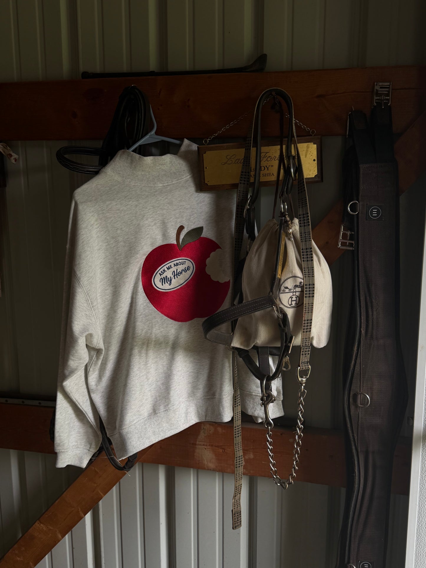 'Ask Me About My Horse' Mock Neck